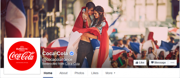 Page Facebook Coca-Cola